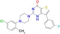2-(4-(5-Chloro-2-methylphenyl)piperazin-1-yl)-7-(3-fluorophenyl)thieno[3,2-d]pyrimidin-4(1H)-one