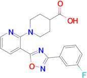 1-(3-(3-(3-Fluorophenyl)-1,2,4-oxadiazol-5-yl)pyridin-2-yl)piperidine-4-carboxylic acid