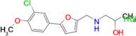 1-(((5-(3-Chloro-4-methoxyphenyl)furan-2-yl)methyl)amino)propan-2-ol hydrochloride