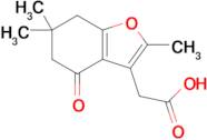 2-(2,6,6-Trimethyl-4-oxo-4,5,6,7-tetrahydrobenzofuran-3-yl)acetic acid