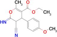 ethyl 3-cyano-2-imino-4-(4-methoxyphenyl)-6-methyl-3,4-dihydro-2H-pyran-5-carboxylate