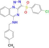 3-((4-Chlorophenyl)sulfonyl)-N-(4-methylbenzyl)-[1,2,3]triazolo[1,5-a]quinazolin-5-amine