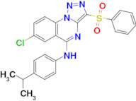 7-Chloro-N-(4-isopropylphenyl)-3-(phenylsulfonyl)-[1,2,3]triazolo[1,5-a]quinazolin-5-amine