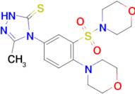 3-methyl-4-[4-(morpholin-4-yl)-3-(morpholine-4-sulfonyl)phenyl]-4,5-dihydro-1H-1,2,4-triazole-5-th…