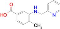 4-Methyl-3-((pyridin-2-ylmethyl)amino)benzoic acid