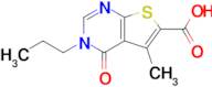 5-Methyl-4-oxo-3-propyl-3,4-dihydrothieno[2,3-d]pyrimidine-6-carboxylic acid