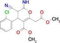methyl 4-(2-chlorophenyl)-3-cyano-2-imino-6-(2-methoxy-2-oxoethyl)-3,4-dihydro-2H-pyran-5-carboxylate
