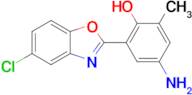 4-Amino-2-(5-chlorobenzo[d]oxazol-2-yl)-6-methylphenol