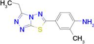 4-(3-Ethyl-[1,2,4]triazolo[3,4-b][1,3,4]thiadiazol-6-yl)-2-methylaniline