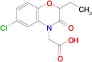 2-(6-Chloro-2-ethyl-3-oxo-2,3-dihydro-4H-benzo[b][1,4]oxazin-4-yl)acetic acid