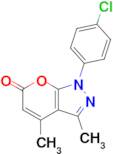 1-(4-Chlorophenyl)-3,4-dimethylpyrano[2,3-c]pyrazol-6(1H)-one