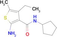 2-Amino-N-cyclopentyl-4-ethyl-5-methylthiophene-3-carboxamide