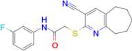 2-((3-Cyano-6,7,8,9-tetrahydro-5H-cyclohepta[b]pyridin-2-yl)thio)-N-(3-fluorophenyl)acetamide