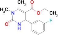 Ethyl 4-(3-fluorophenyl)-1,6-dimethyl-2-oxo-1,2,3,4-tetrahydropyrimidine-5-carboxylate