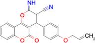 2-imino-5-oxo-4-[4-(prop-2-en-1-yloxy)phenyl]-2H,3H,4H,5H-pyrano[3,2-c]chromene-3-carbonitrile