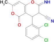 4-(2,3-dichlorophenyl)-2-imino-7-methyl-5-oxo-2H,3H,4H,5H-pyrano[4,3-b]pyran-3-carbonitrile