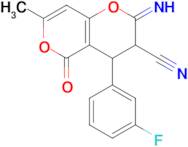4-(3-fluorophenyl)-2-imino-7-methyl-5-oxo-2H,3H,4H,5H-pyrano[4,3-b]pyran-3-carbonitrile