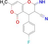 4-(4-fluorophenyl)-2-imino-7-methyl-5-oxo-2H,3H,4H,5H-pyrano[4,3-b]pyran-3-carbonitrile