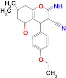 4-(4-ethoxyphenyl)-2-imino-7,7-dimethyl-5-oxo-3,4,5,6,7,8-hexahydro-2H-1-benzopyran-3-carbonitrile