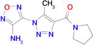 (1-(4-Amino-1,2,5-oxadiazol-3-yl)-5-methyl-1H-1,2,3-triazol-4-yl)(pyrrolidin-1-yl)methanone