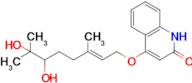 (E)-4-((6,7-dihydroxy-3,7-dimethyloct-2-en-1-yl)oxy)quinolin-2(1H)-one