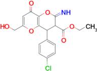 ethyl 4-(4-chlorophenyl)-6-(hydroxymethyl)-2-imino-8-oxo-2H,3H,4H,8H-pyrano[3,2-b]pyran-3-carboxylate