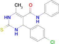 4-(4-Chlorophenyl)-6-methyl-N-phenyl-2-thioxo-1,2,3,4-tetrahydropyrimidine-5-carboxamide