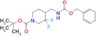 Tert-butyl 4-((((benzyloxy)carbonyl)amino)methyl)-3,3-difluoropiperidine-1-carboxylate