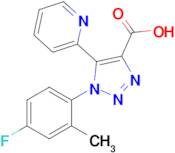 1-(4-Fluoro-2-methylphenyl)-5-(pyridin-2-yl)-1H-1,2,3-triazole-4-carboxylic acid