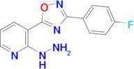 3-(4-Fluorophenyl)-5-(2-hydrazinylpyridin-3-yl)-1,2,4-oxadiazole