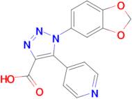 1-(Benzo[d][1,3]dioxol-5-yl)-5-(pyridin-4-yl)-1H-1,2,3-triazole-4-carboxylic acid