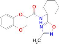 N-(1-(3-methyl-1,2,4-oxadiazol-5-yl)cyclohexyl)-2,3-dihydrobenzo[b][1,4]dioxine-2-carboxamide