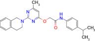 2-((2-(3,4-Dihydroisoquinolin-2(1H)-yl)-6-methylpyrimidin-4-yl)oxy)-N-(4-isopropylphenyl)acetamide