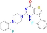 7-(2-fluorophenyl)-2-[4-(2-fluorophenyl)piperazin-1-yl]-1H,4H-thieno[3,2-d]pyrimidin-4-one