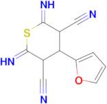 4-(furan-2-yl)-2,6-diiminothiane-3,5-dicarbonitrile