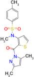 N-(2-(3,5-dimethyl-1H-pyrazole-1-carbonyl)thiophen-3-yl)-N,4-dimethylbenzenesulfonamide