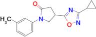 4-(3-Cyclopropyl-1,2,4-oxadiazol-5-yl)-1-(m-tolyl)pyrrolidin-2-one