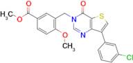 Methyl 3-((7-(3-chlorophenyl)-4-oxothieno[3,2-d]pyrimidin-3(4H)-yl)methyl)-4-methoxybenzoate