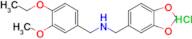 1-(Benzo[d][1,3]dioxol-5-yl)-N-(4-ethoxy-3-methoxybenzyl)methanamine hydrochloride