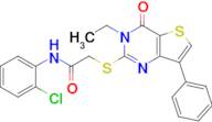 N-(2-chlorophenyl)-2-((3-ethyl-4-oxo-7-phenyl-3,4-dihydrothieno[3,2-d]pyrimidin-2-yl)thio)acetamide