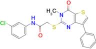 N-(3-chlorophenyl)-2-((3-methyl-4-oxo-7-phenyl-3,4-dihydrothieno[3,2-d]pyrimidin-2-yl)thio)acetami…