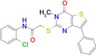 N-(2-chlorophenyl)-2-((3-methyl-4-oxo-7-phenyl-3,4-dihydrothieno[3,2-d]pyrimidin-2-yl)thio)acetami…