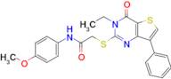 2-((3-Ethyl-4-oxo-7-phenyl-3,4-dihydrothieno[3,2-d]pyrimidin-2-yl)thio)-N-(4-methoxyphenyl)aceta...