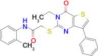 2-((3-Ethyl-4-oxo-7-phenyl-3,4-dihydrothieno[3,2-d]pyrimidin-2-yl)thio)-N-(o-tolyl)acetamide