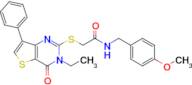 2-((3-Ethyl-4-oxo-7-phenyl-3,4-dihydrothieno[3,2-d]pyrimidin-2-yl)thio)-N-(4-methoxybenzyl)acetami…