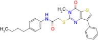 N-(4-butylphenyl)-2-((3-methyl-4-oxo-7-phenyl-3,4-dihydrothieno[3,2-d]pyrimidin-2-yl)thio)acetamide