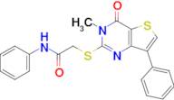 2-((3-Methyl-4-oxo-7-phenyl-3,4-dihydrothieno[3,2-d]pyrimidin-2-yl)thio)-N-phenylacetamide