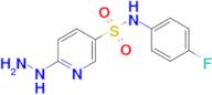 N-(4-fluorophenyl)-6-hydrazinylpyridine-3-sulfonamide