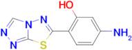 2-([1,2,4]Triazolo[3,4-b][1,3,4]thiadiazol-6-yl)-5-aminophenol