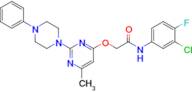 N-(3-chloro-4-fluorophenyl)-2-((6-methyl-2-(4-phenylpiperazin-1-yl)pyrimidin-4-yl)oxy)acetamide